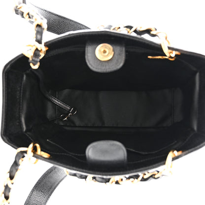 Chanel Caviar Quilted Petit Shopping Tote PST Black 5 of 10