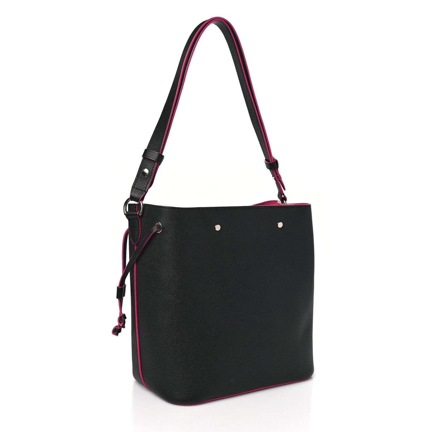Louis Vuitton Calfskin Lockme Bucket Black 3 of 11