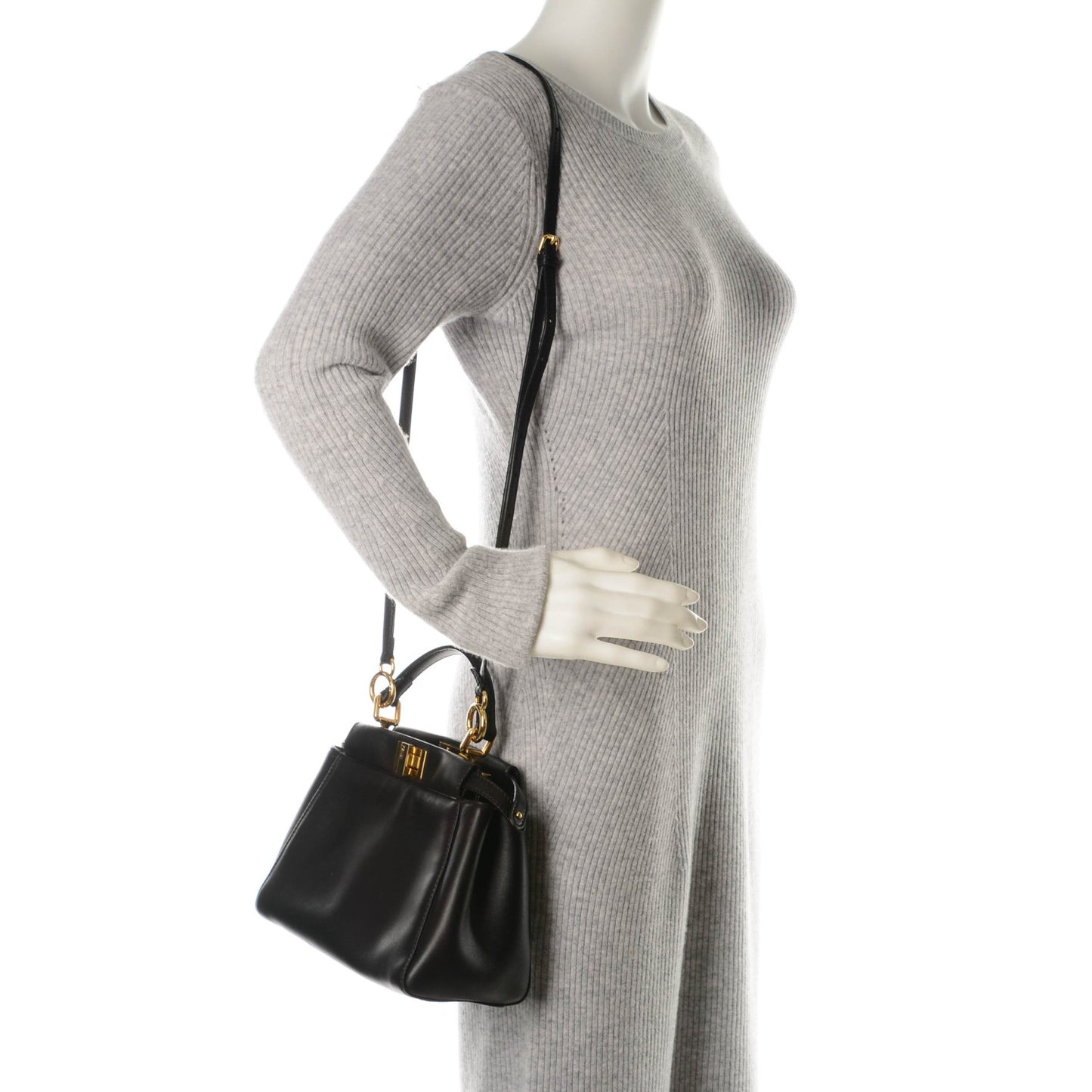 Nappa Mini Peekaboo Iconic Satchel Black
