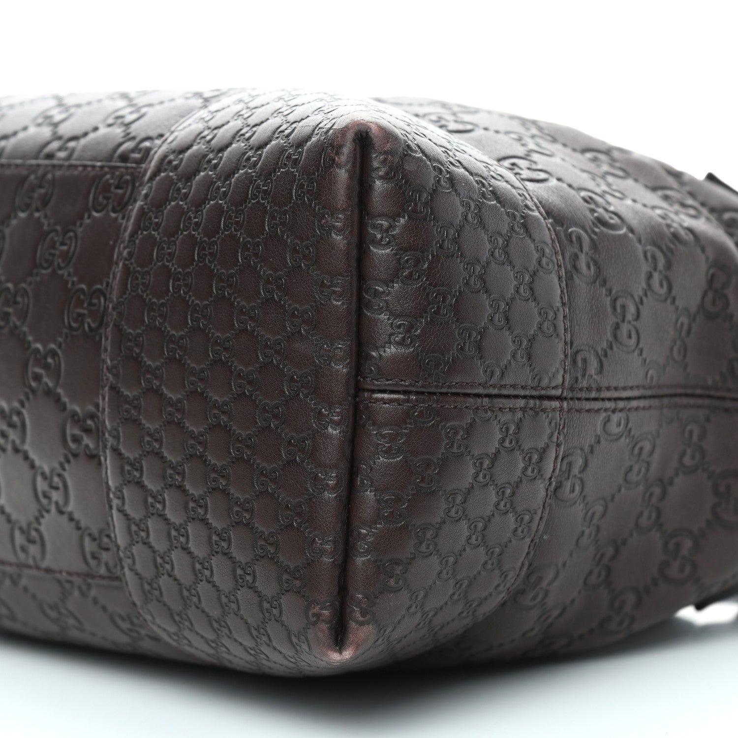 Gucci Guccissima Medium Bree Foldover Tote Chocolate 7 of 13