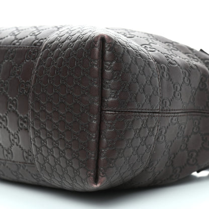 Gucci Guccissima Medium Bree Foldover Tote Chocolate 7 of 13