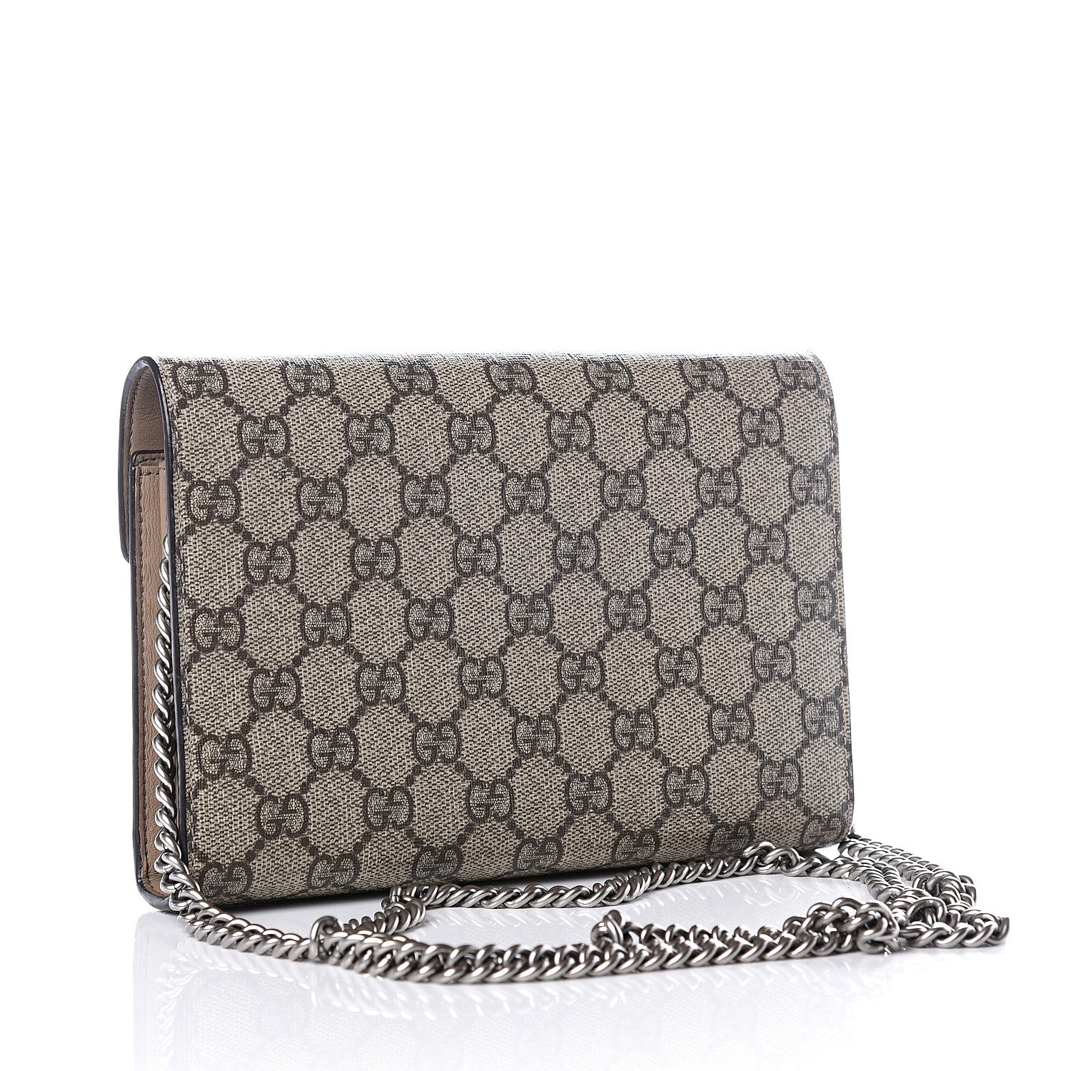 Gucci GG Supreme Monogram Mini Dionysus Chain Wallet Beige Taupe 2 of 10