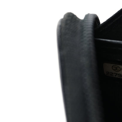 Chanel Caviar Quilted Boy Long Zip Around Wallet Black 8 of 10