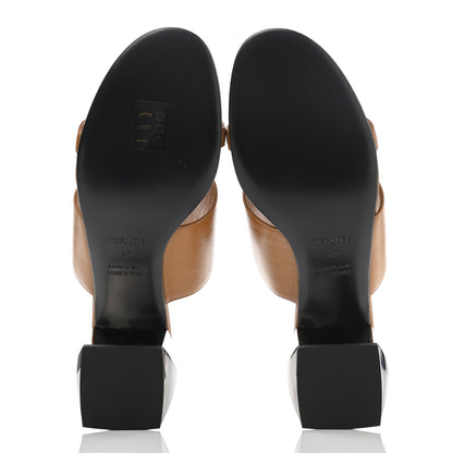 Hermes Lambskin Cornelia Sandals 40 Beige Dore 5 of 8