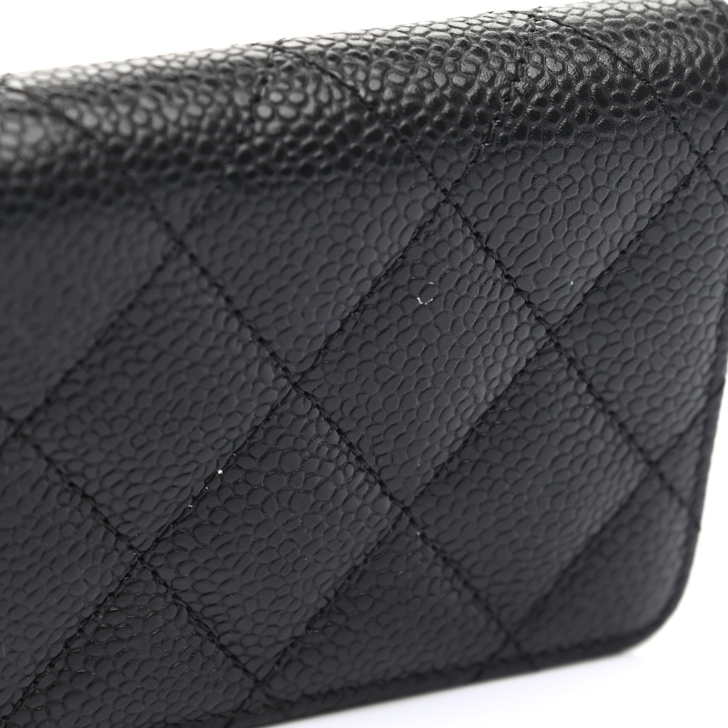 Chanel Caviar Quilted Zip Coin Purse Black 9 of 9
