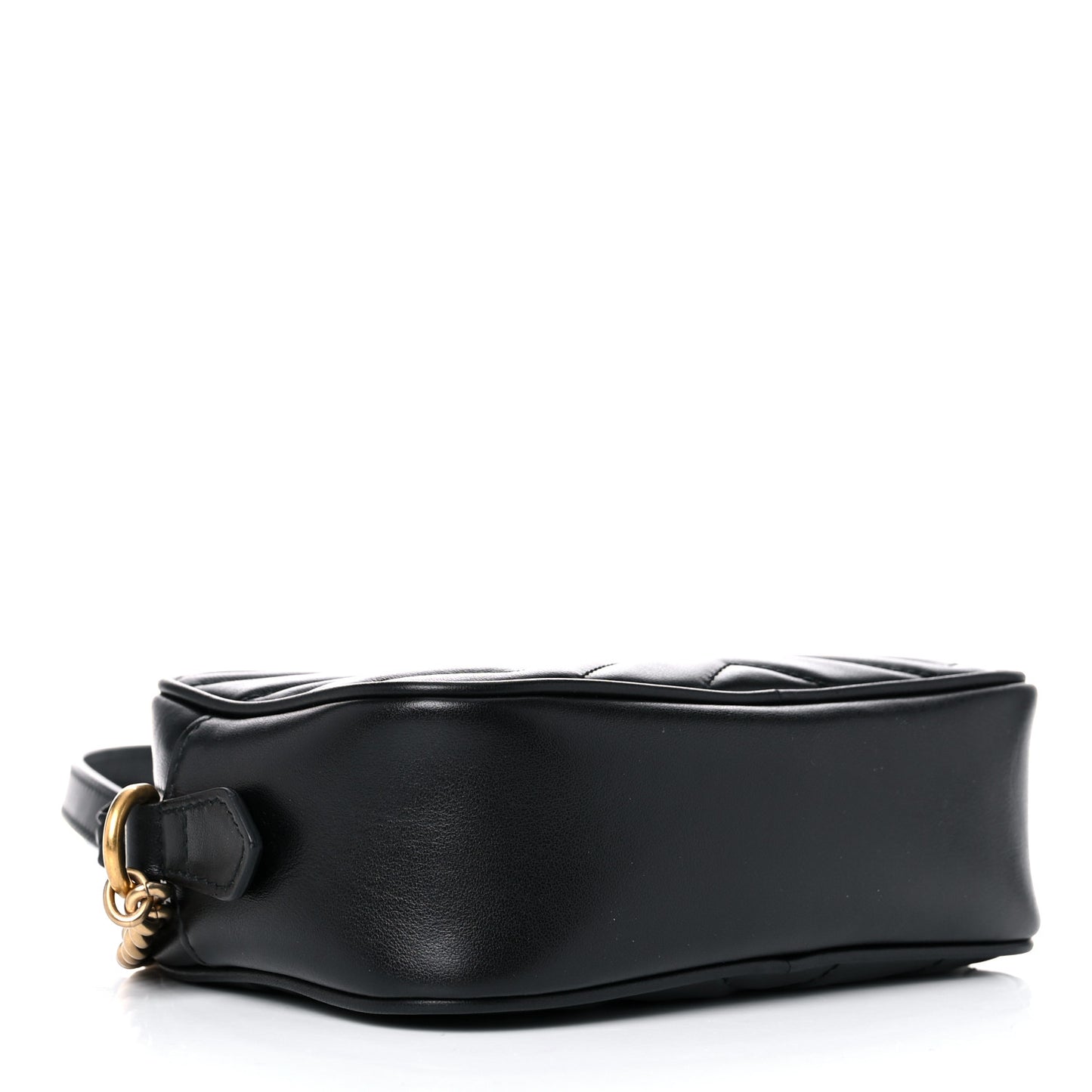 Calfskin Matelasse Mini GG Marmont Chain Shoulder Bag Black