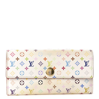 Louis Vuitton Monogram Multicolor Sarah Wallet White Eglantine 1 of 15