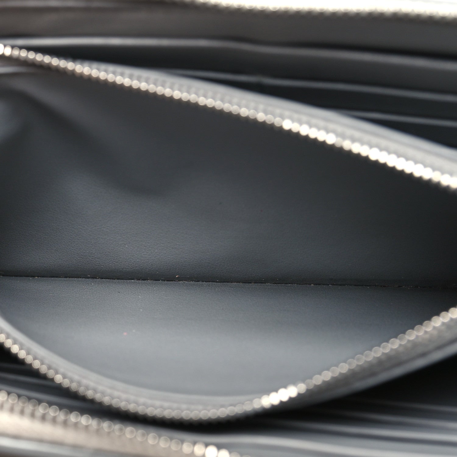 Bottega Veneta Metallic Patent Calfskin Maxi Intrecciato Zip Around Wallet Silver 6 of 12