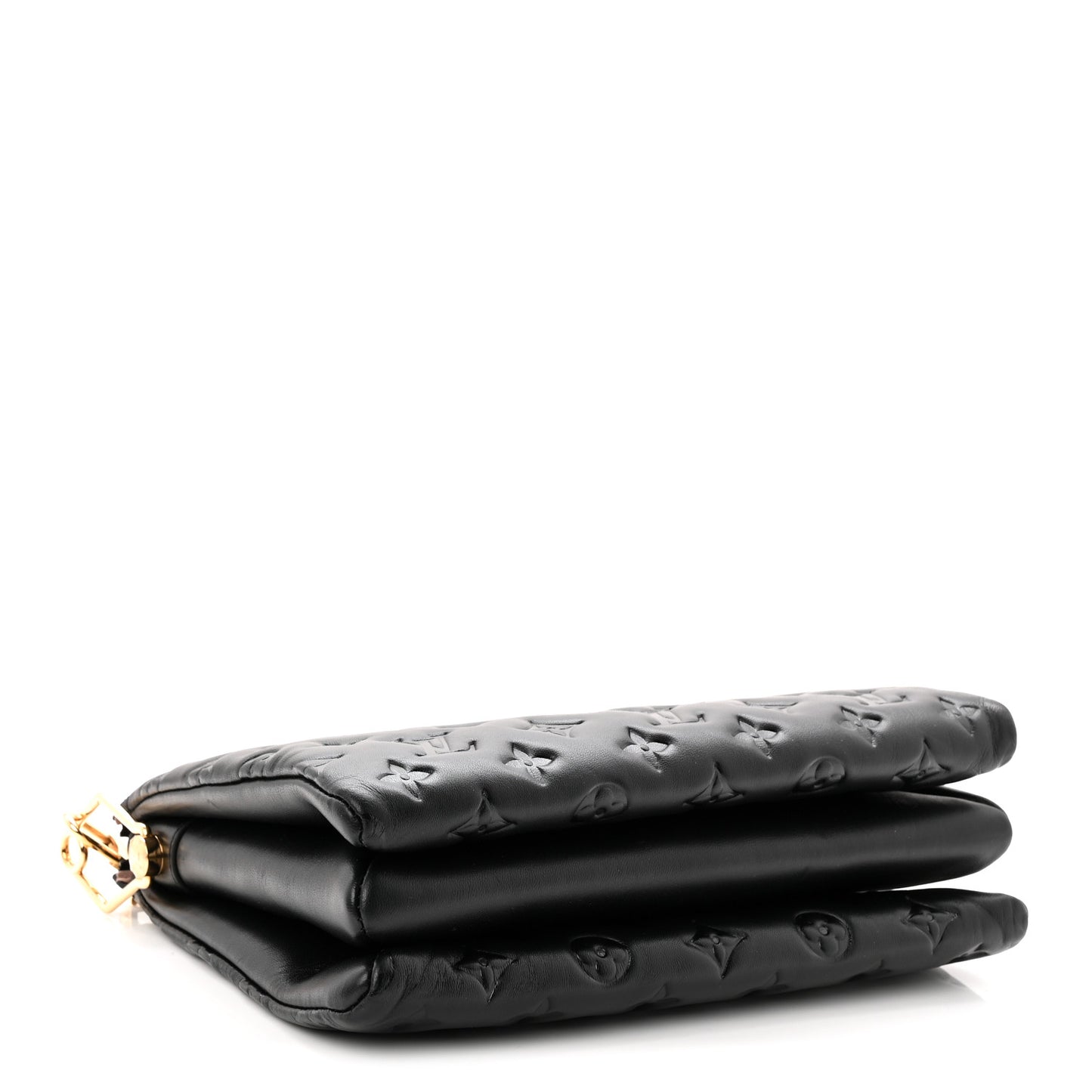 Lambskin Embossed Monogram Coussin PM Black