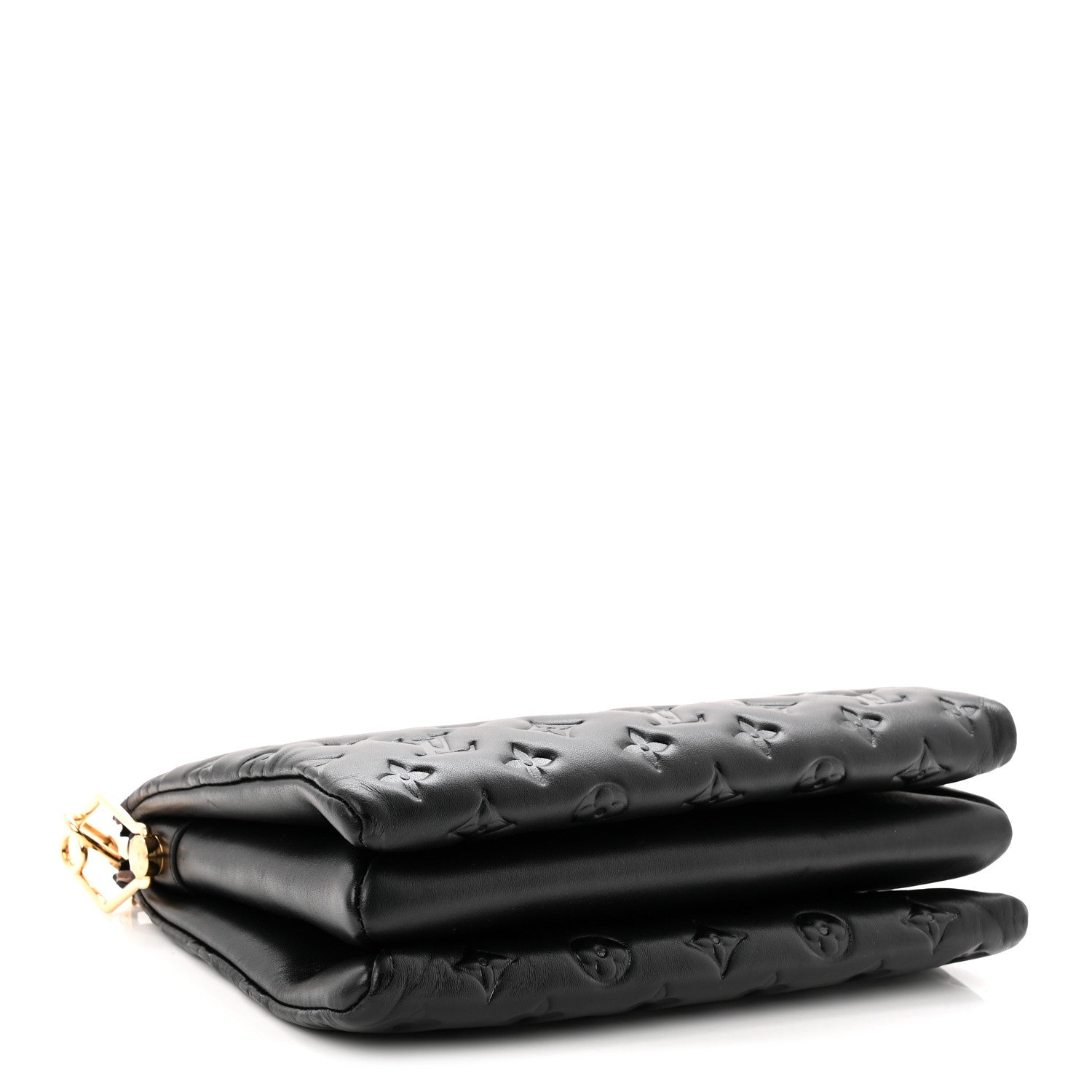 Louis Vuitton Lambskin Embossed Monogram Coussin PM Black 4 of 9