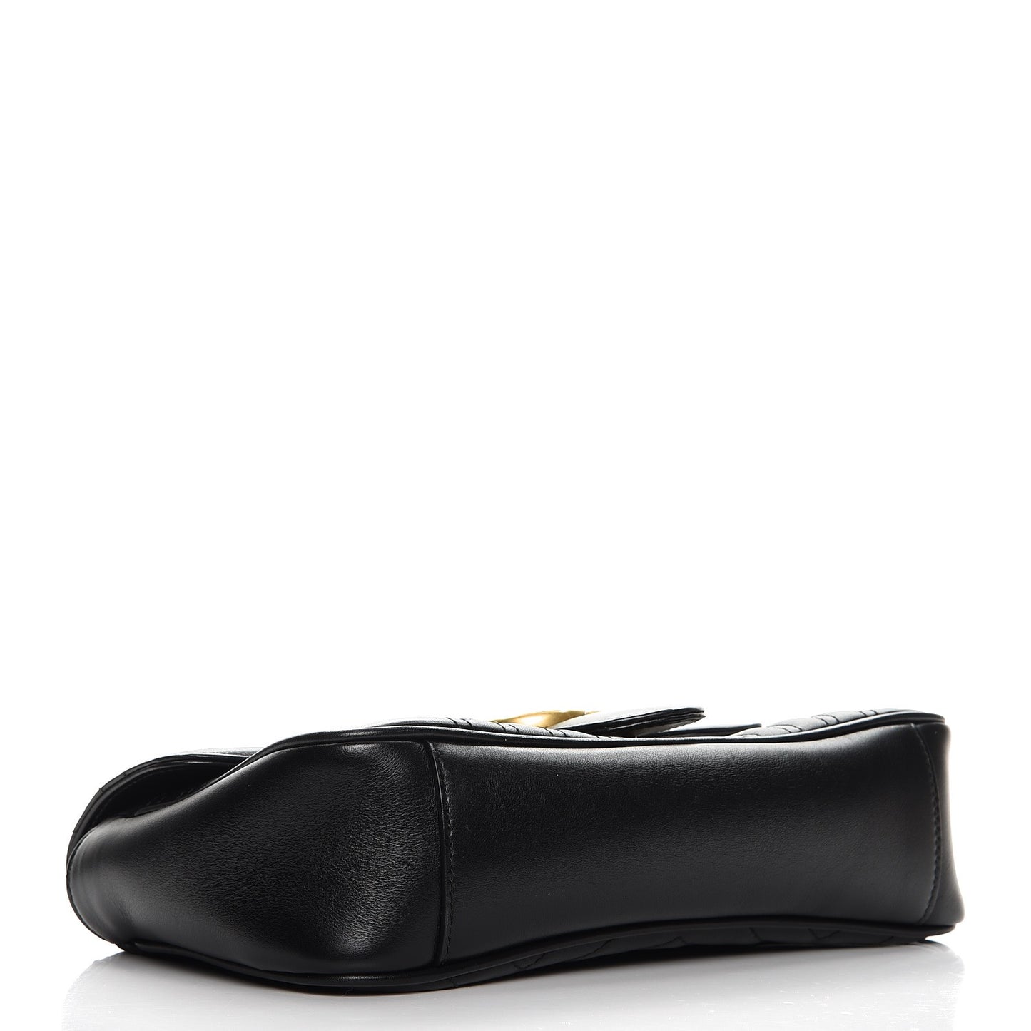 Calfskin Matelasse Small GG Marmont Shoulder Bag Black