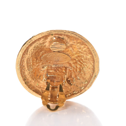 Chanel Round CC Clip On Earrings Gold 4 of 4