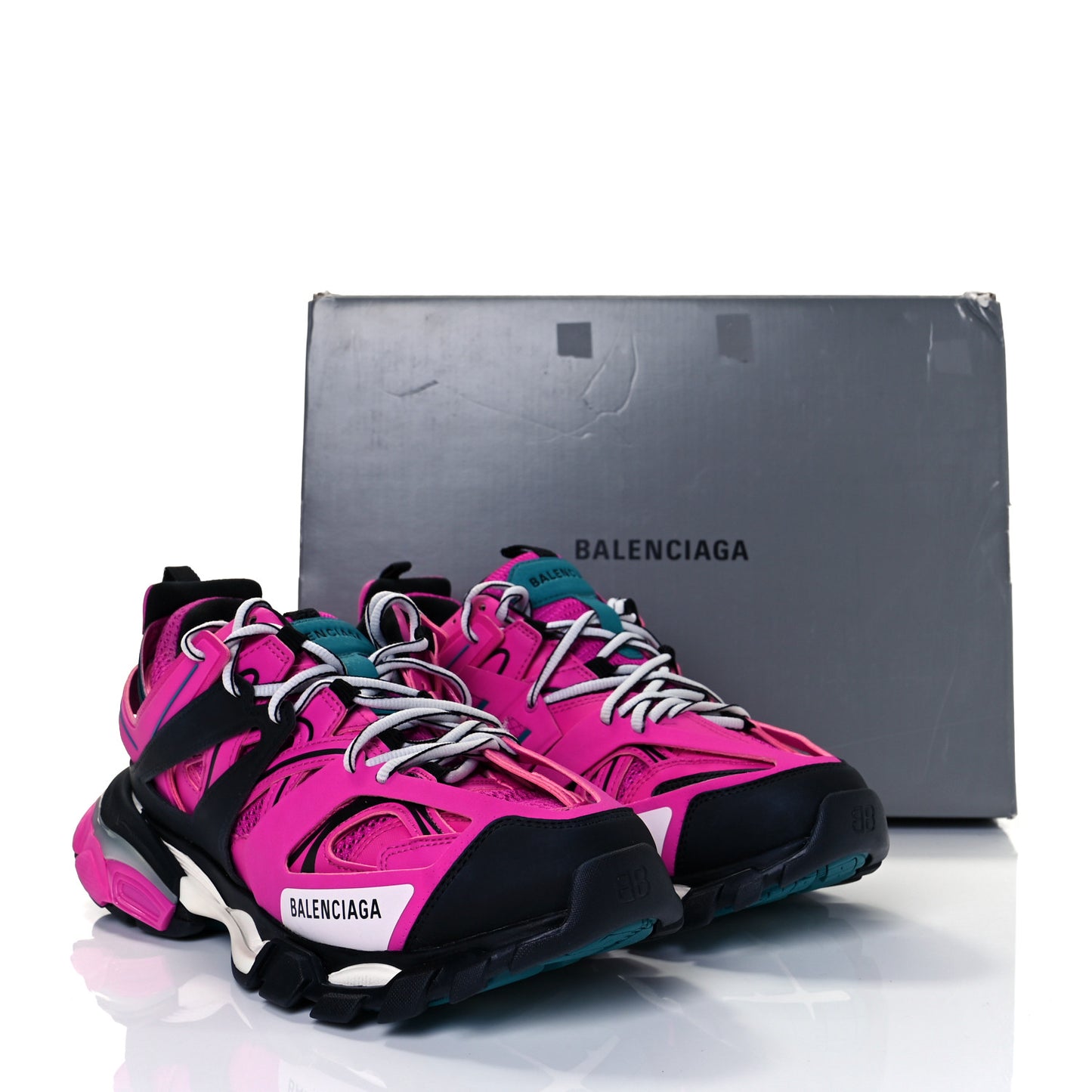 Mesh Fabric Womens Track Sneakers 41 Pink Black