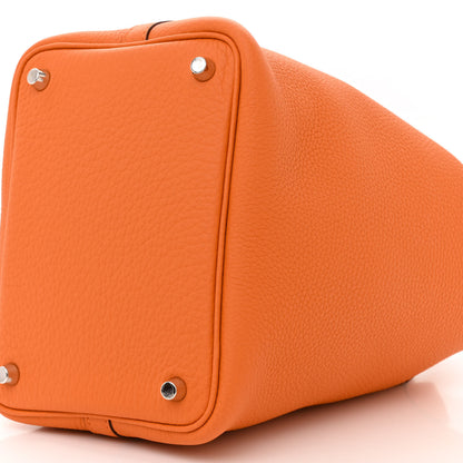 Hermes Taurillon Clemence Picotin Lock 18 PM Orange 10 of 11