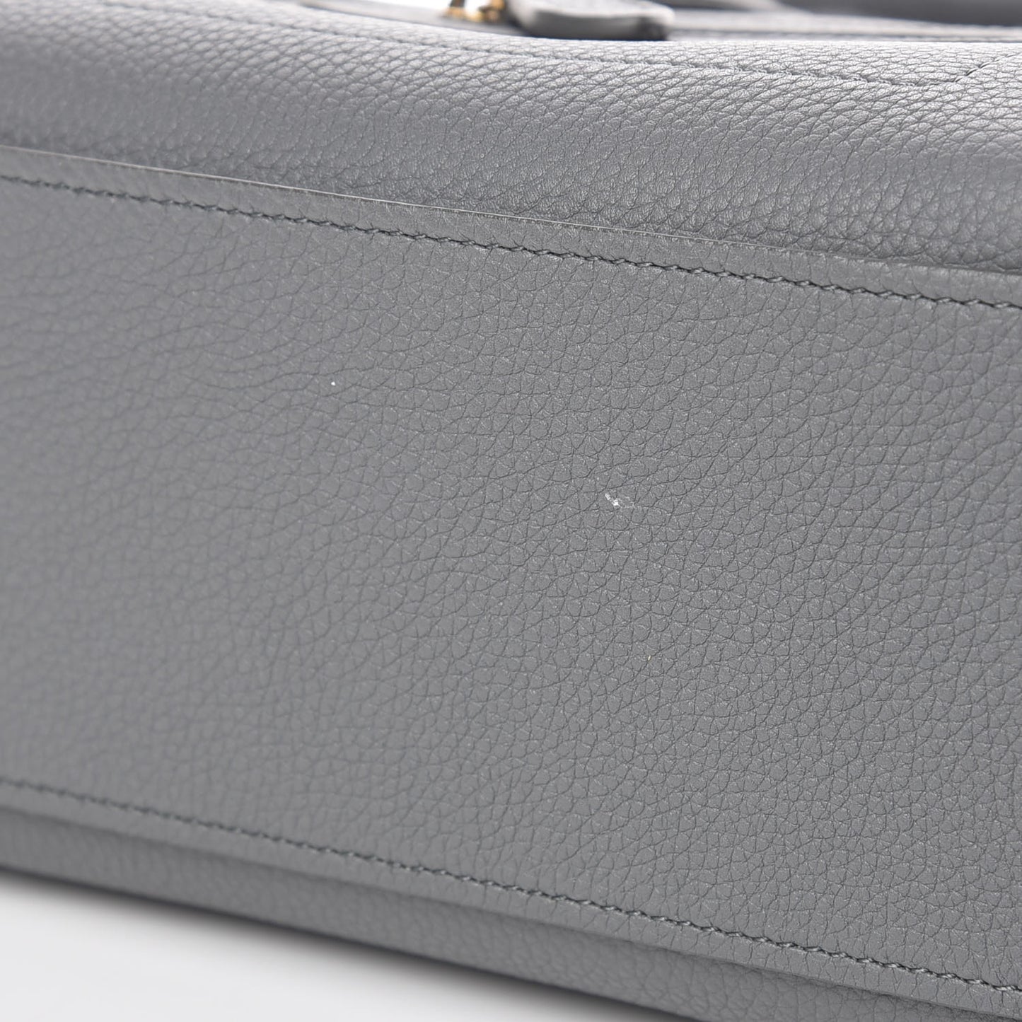 Drummed Calfskin Nano Luggage Kohl