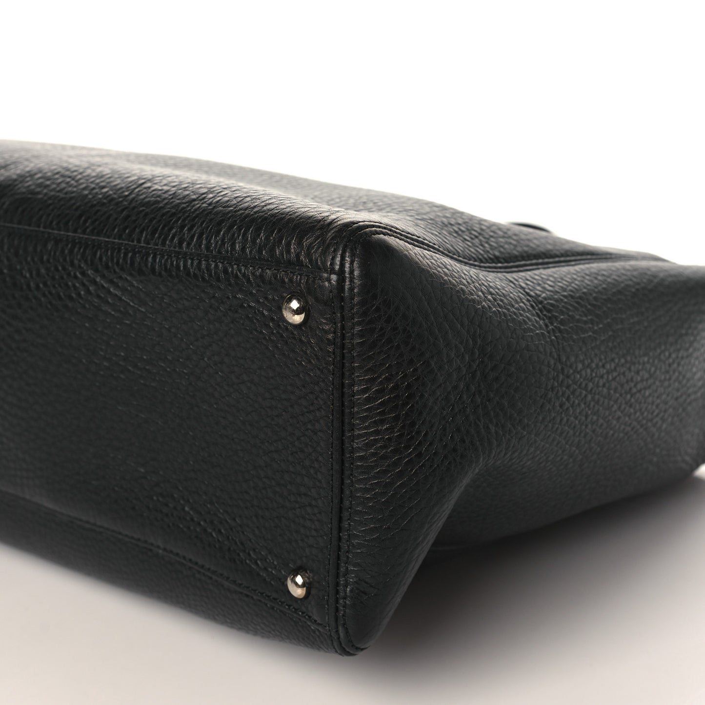 Calfskin Cerf Executive Shopper Tote Black