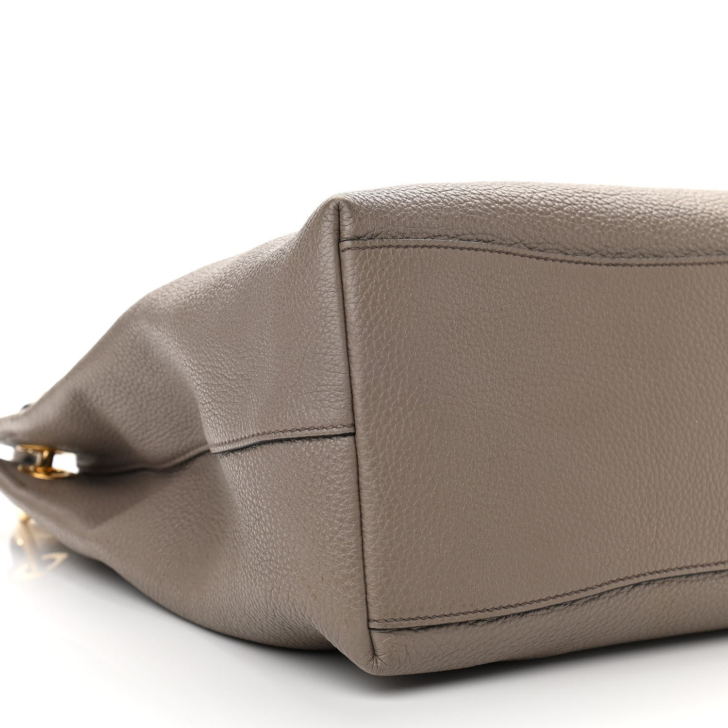 Prada Vitello Phenix Logo Hobo Taupe 10 of 14