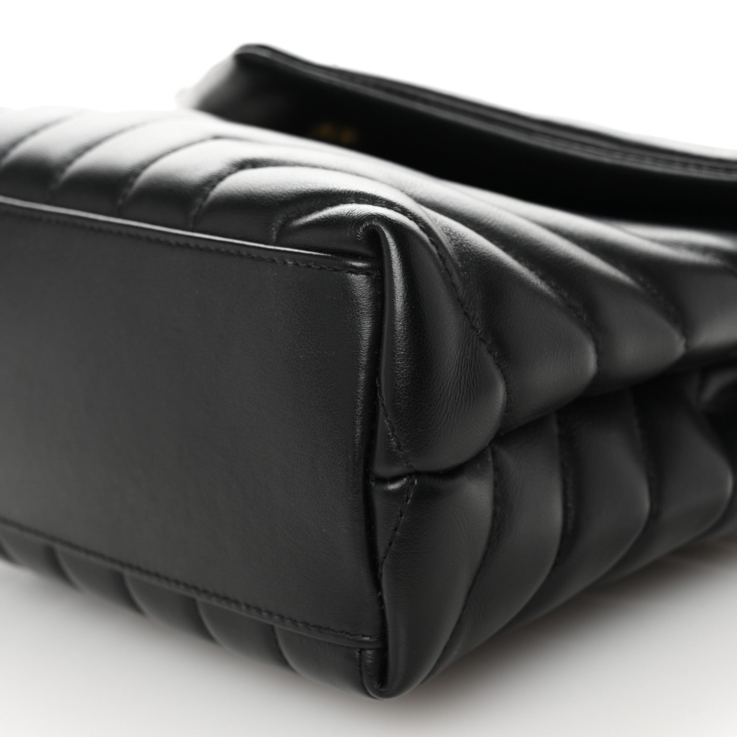 Saint Laurent Calfskin Y Quilted Monogram Small Loulou Chain Satchel Black 11 of 11