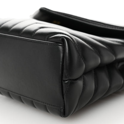 Saint Laurent Calfskin Y Quilted Monogram Small Loulou Chain Satchel Black 11 of 11