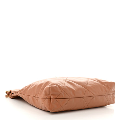 Chanel Shiny Calfskin Quilted Small Chanel 22 Camel 4 of 10