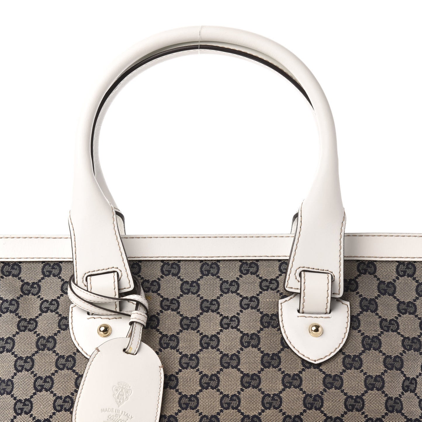 Monogram Web Medium Heritage Tote White