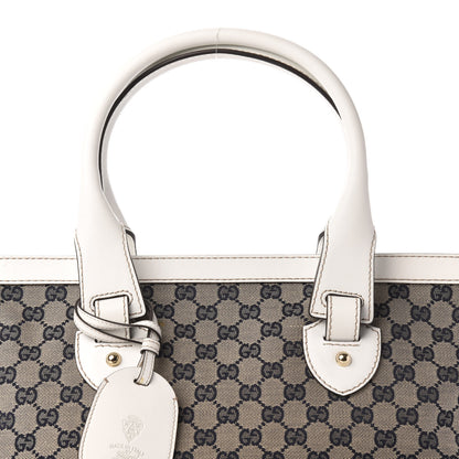 Gucci Monogram Web Medium Heritage Tote White 14 of 14