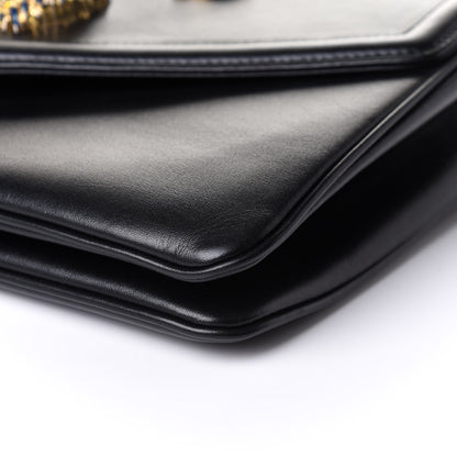 Gucci Vitello Palmellato Lux Crystal Medium Rajah Shoulder Bag Black 9 of 10