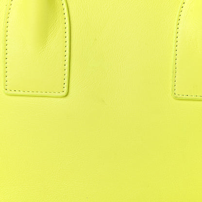Saint Laurent Calfskin Small Sac De Jour Bag Neon Yellow 12 of 18