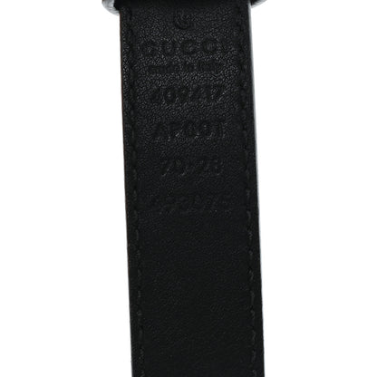 Gucci Calfskin Double G 20mm Belt 70 28 Black 3 of 5