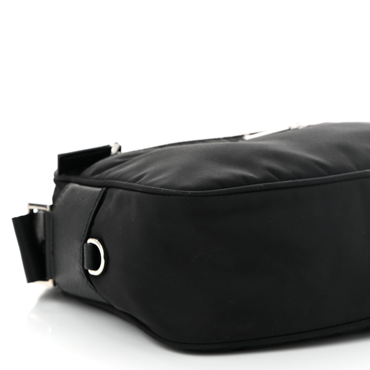 Tessuto Nylon Triangle Shoulder Bag Black