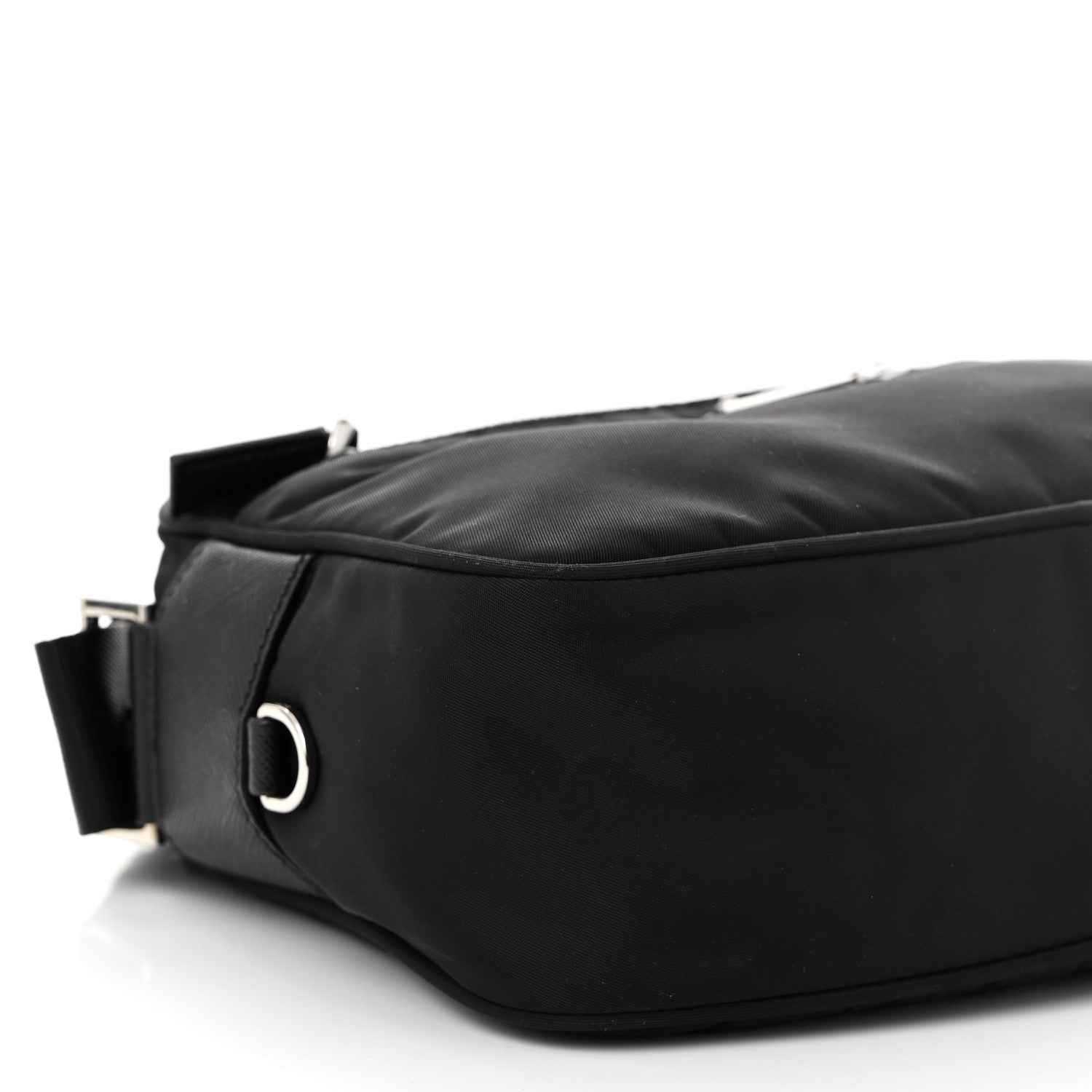 Prada Tessuto Nylon Triangle Shoulder Bag Black 9 of 10