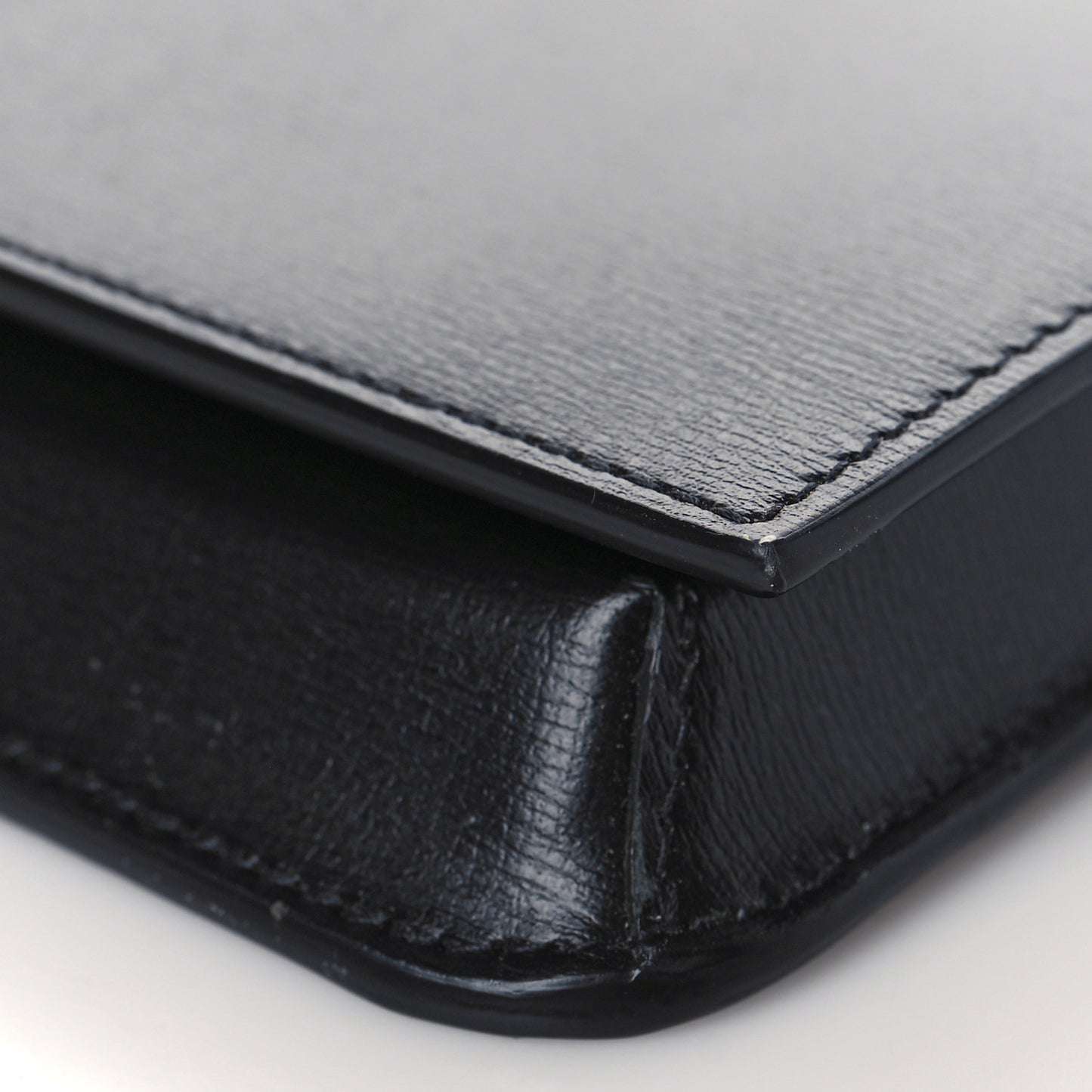 Smooth Calfskin Monogram Phone Holder Crossbody Black