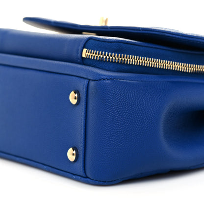 Chanel Caviar Quilted Medium Business Affinity Flap Dark Blue 10 of 11