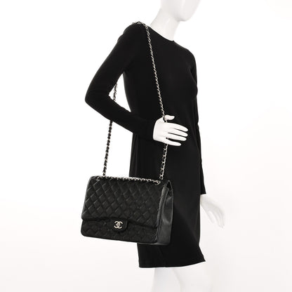 Chanel Caviar Quilted Maxi Single Flap Black 2 of 8