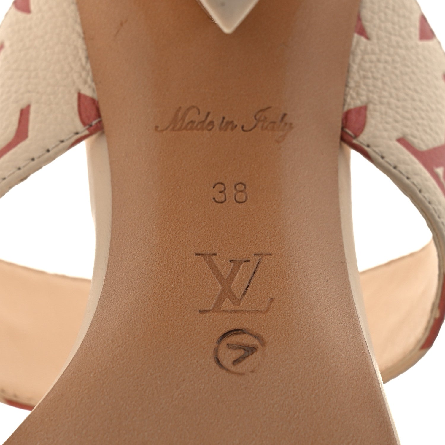 Louis Vuitton Calfskin Empreinte Silhouette Mules 38 Beige 8 of 9