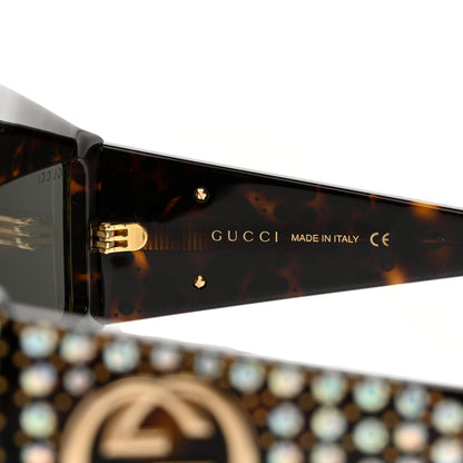 Gucci Crystal Rectangular Frame Sunglasses GG0357S Tortoiseshell 5 of 8