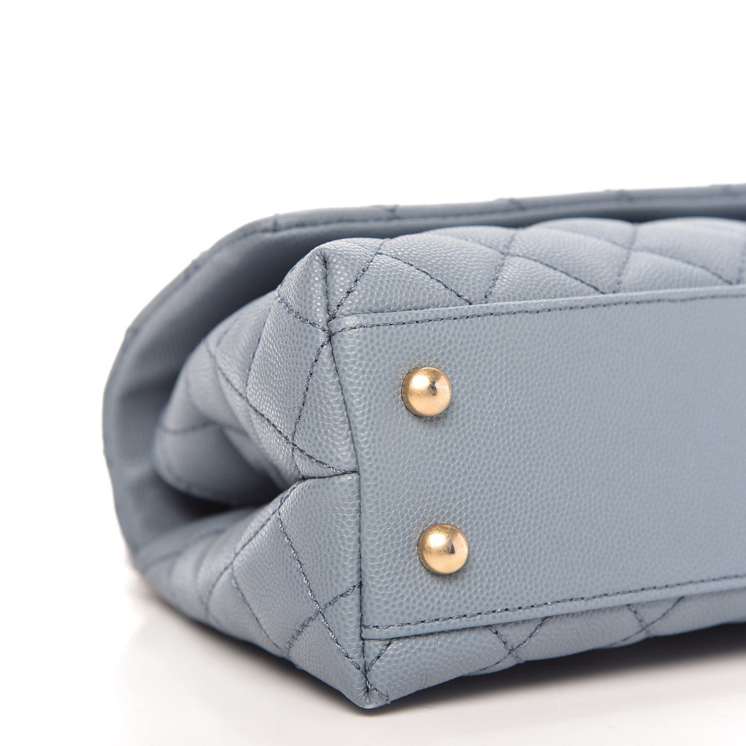 Chanel Caviar Lizard Quilted Mini Coco Handle Flap Light Blue 6 of 11