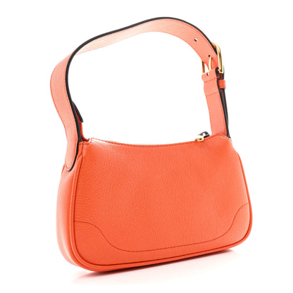 Gucci Goatskin Mini Aphrodite Shoulder Bag Orange 3 of 10