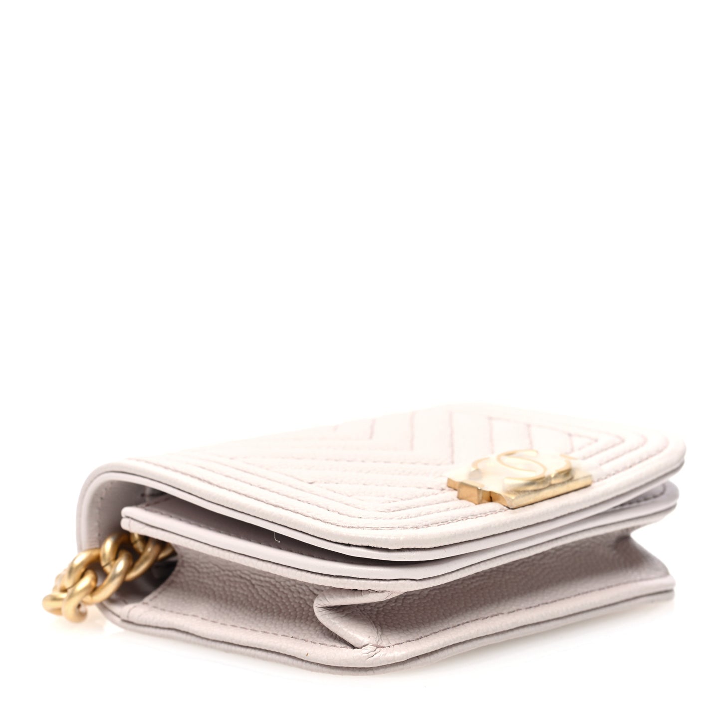 Caviar Chevron Boy Flap Waist Belt Bag Light Purple
