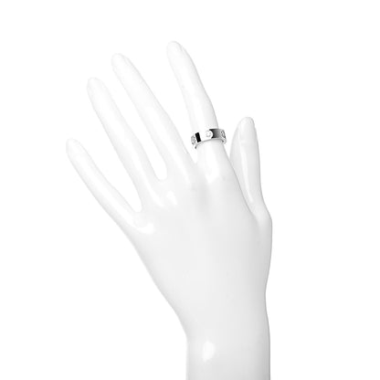 Cartier 18K White Gold 3 Diamond 5.5mm LOVE Ring 48 4.5 2 of 7