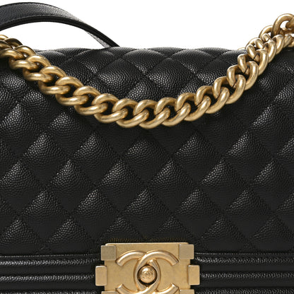 Chanel Caviar Quilted Medium Boy Flap Black 8 of 11