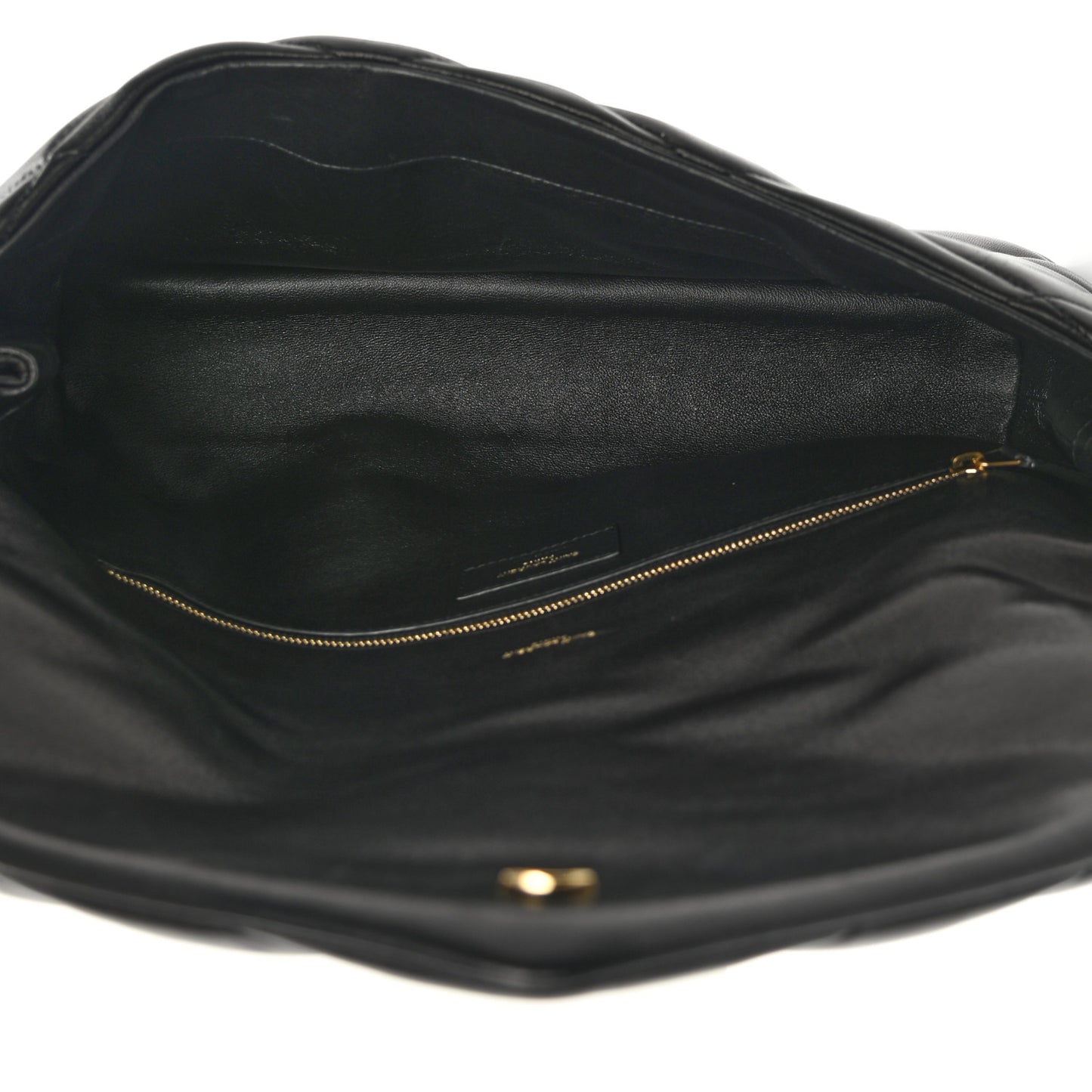 Lambskin Quilted Sade Puffer Envelope Clutch Black