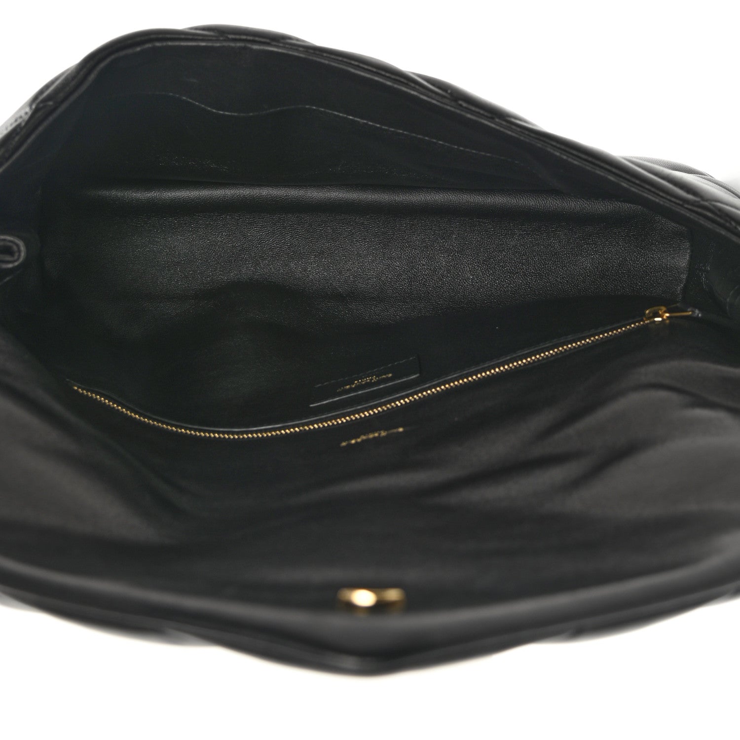 Saint Laurent Lambskin Quilted Sade Puffer Envelope Clutch Black 5 of 9