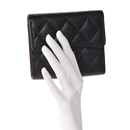 Chanel Caviar Quilted Compact Flap Wallet Black 2 of 8