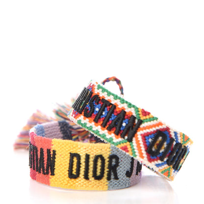 Christian Dior Woven Cotton J'Adior Friendship Bracelet Set 1 of 4