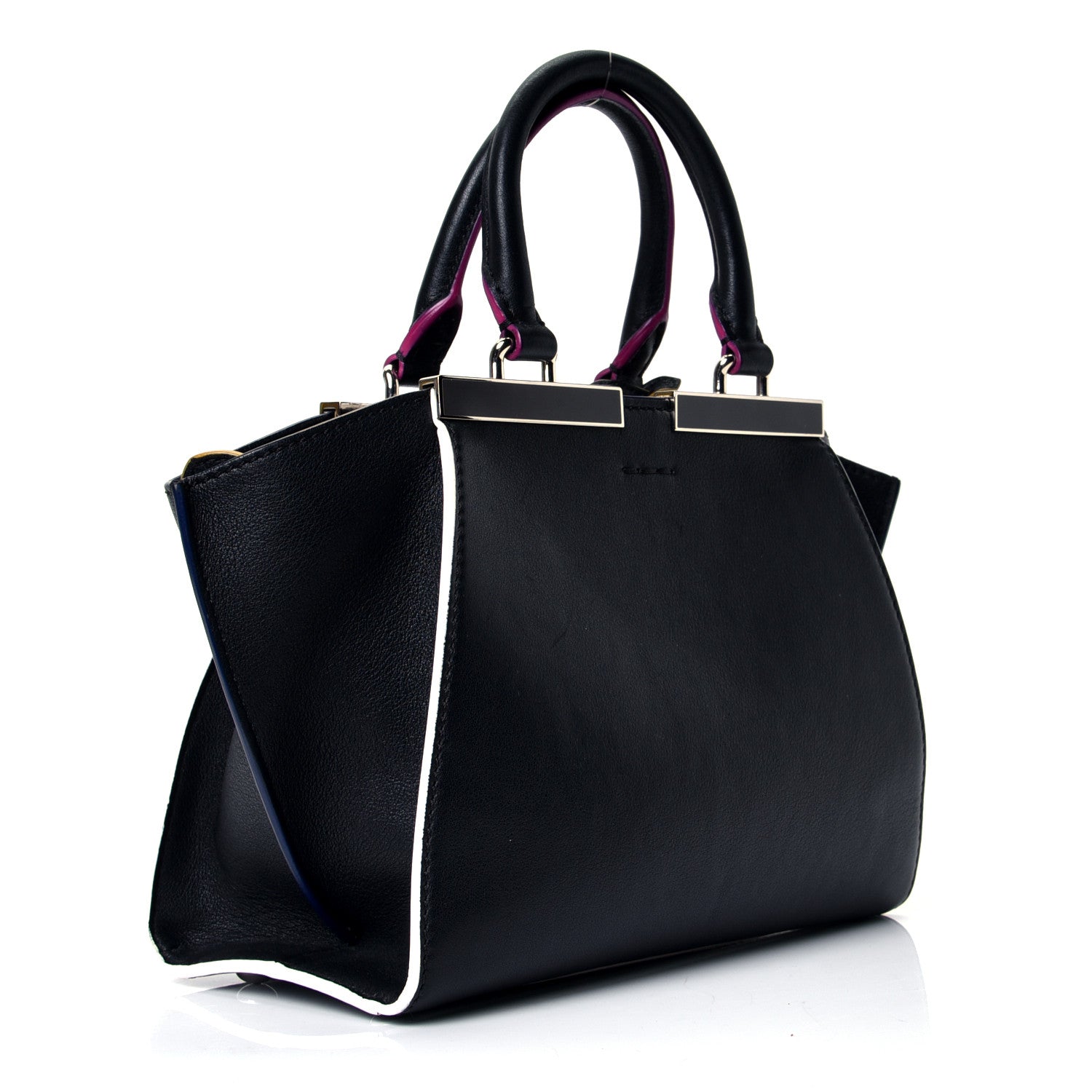 Fendi Vitello Dolce Mini 3Jours Tote Black 2 of 4