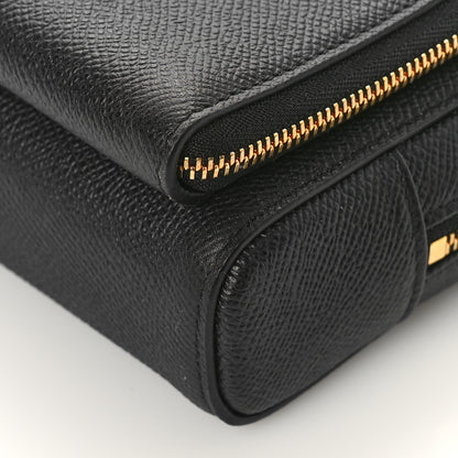 Christian Dior Grained Calfskin Caro Double Pouch Black 8 of 8