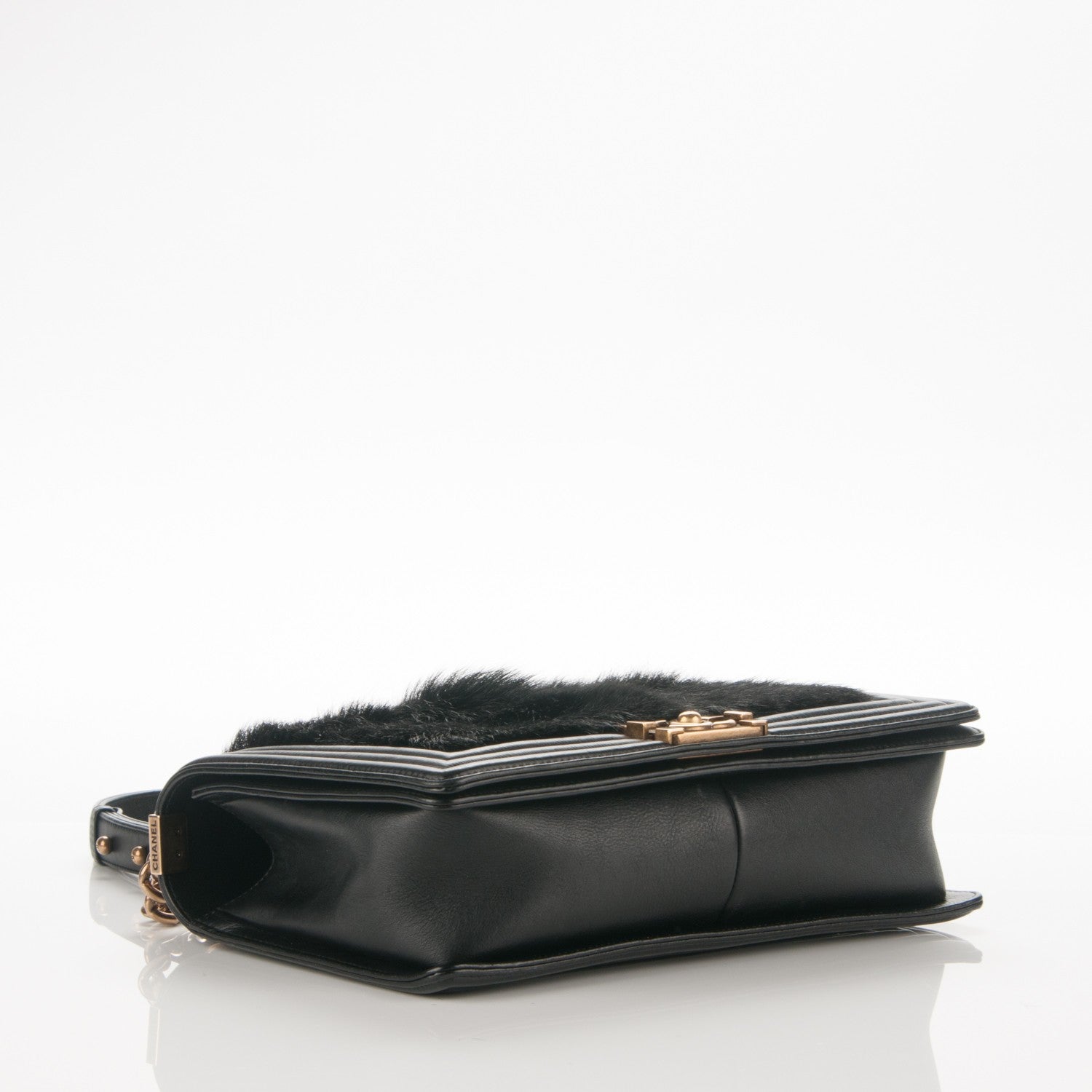 Chanel Goat Hair New Medium Celtic Boy Flap Black 5 of 8