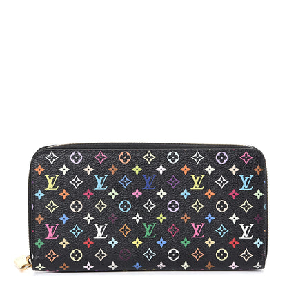 Louis Vuitton Monogram Multicolor Zippy Wallet Black Grenade 1 of 9
