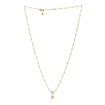 Gucci 18K Yellow Gold Diamond Flora Necklace 3 of 7